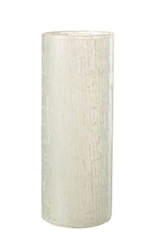 VASE MOSAIC GLASS LIGHT GREY LARGE