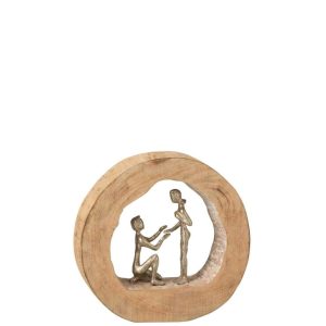 FIGURE COUPLE PROPOSAL MANGO WOOD/ALUMINIUM NATURAL/WHITE