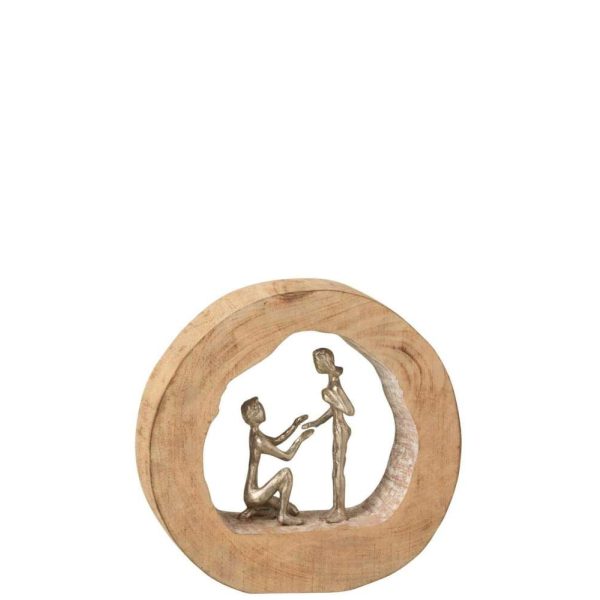 FIGURE COUPLE PROPOSAL MANGO WOOD/ALUMINIUM NATURAL/WHITE