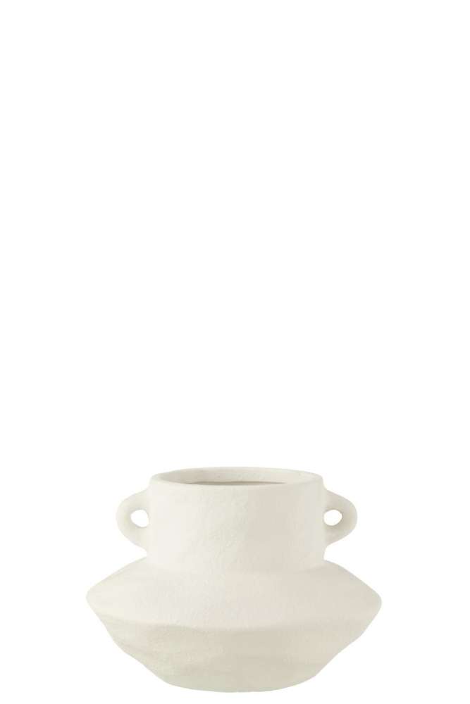 VASE HANDLE CLAY WHITE LARGE