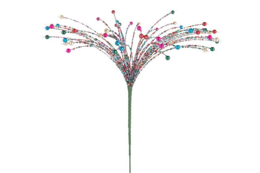 DECORATIVE BRANCH IRON/BEADS MULTICOLORED