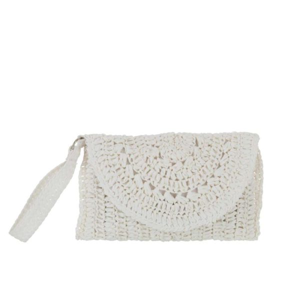 CLUTCH BAG STRAP PAPER WHITE