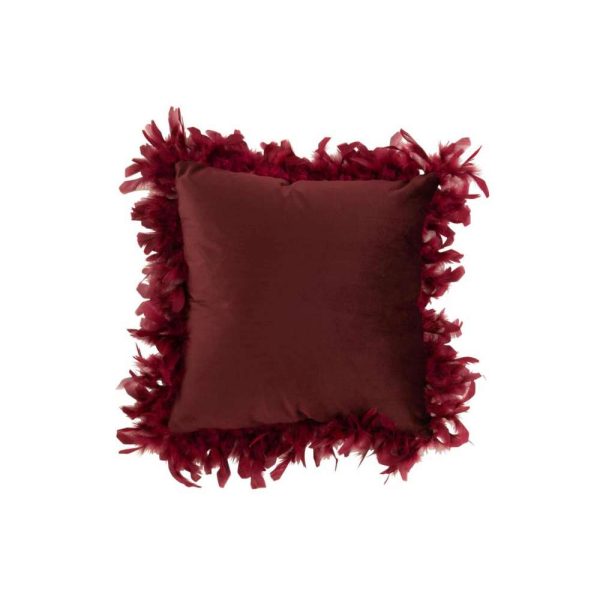 CUSHION FEATHERS POLYESTER MAROON