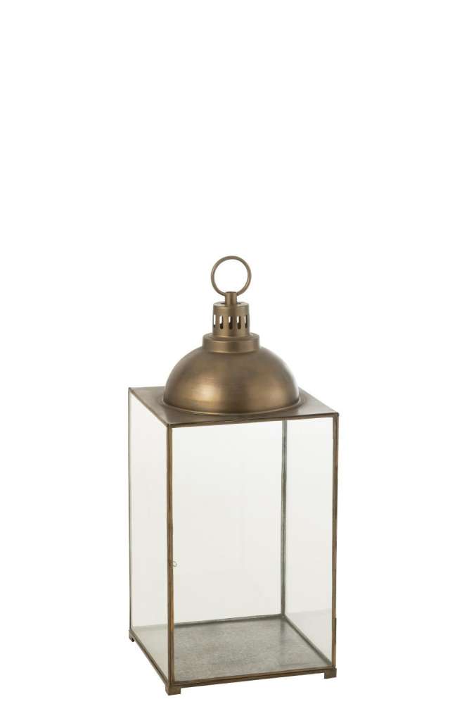 LANTERN HAGRID GLASS/IRON BRONZE M