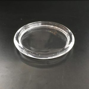 Lysfat til kubbelys i Glass -Rund  10X10X2Cm