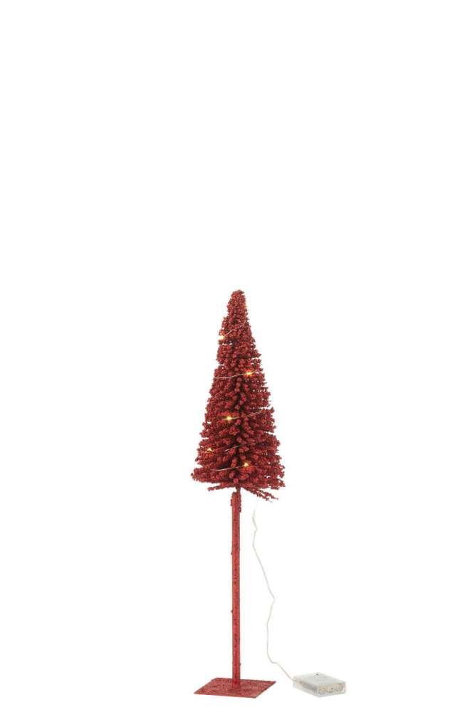 TREE LED/BATTERIES PLASTIC RED SMALL