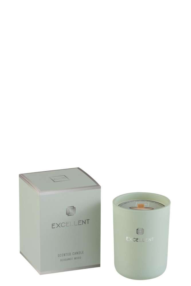 SCENTED CANDLE EXCELLENT GLASS MINT GREEN SMALL-50U