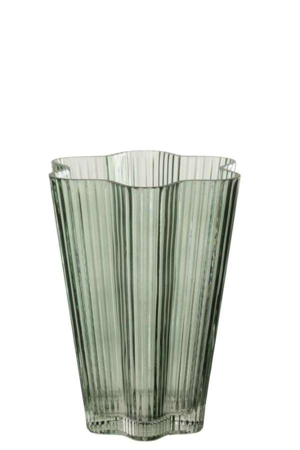 VASE GLASS GREY-GREEN SMALL