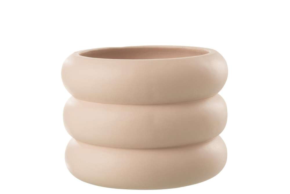 FLOWERPOT RING CEMENT BEIGE/PINK LARGE