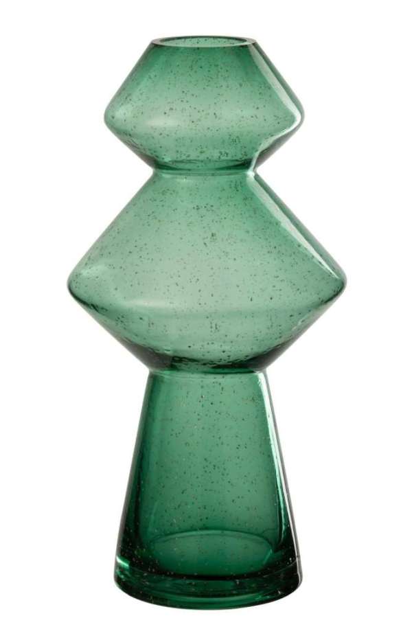 VASE CAROL GLASS EMERALD GREEN