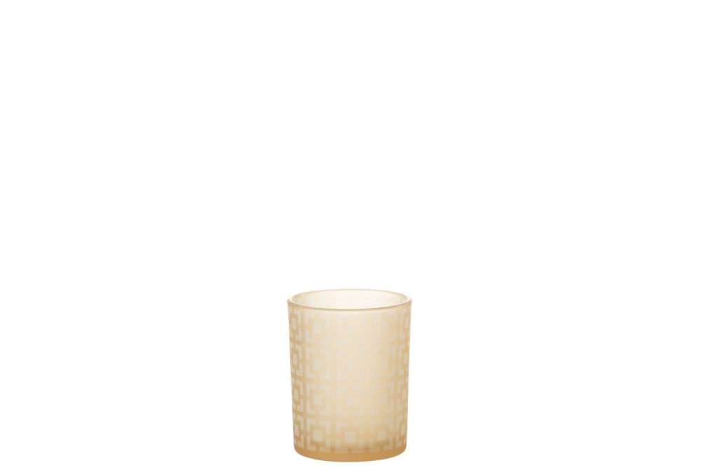 HURRICANE SQUARES GLASS BEIGE MEDIUM