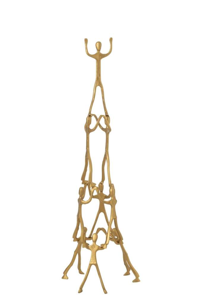 FIGURE TOWER ALUMINIUM GOLD COLORED