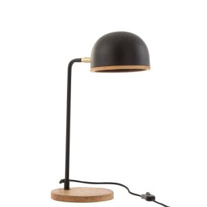 TABLE LAMP EVY IRON/WOOD BLACK/NATURAL