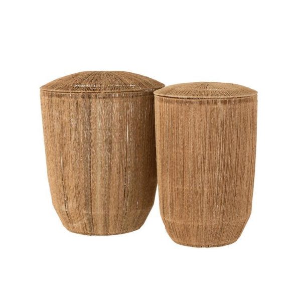SET 2 BASKETS DANTYA LONG JUTE NATURAL