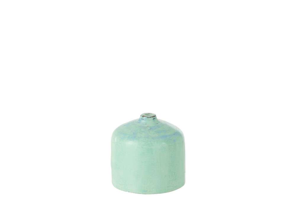 VASE LEONARD TERRACOTTA BLUE SMALL