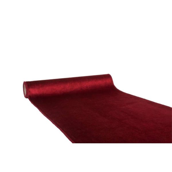 Løper Fløyel Vinrød 40X140Cm
