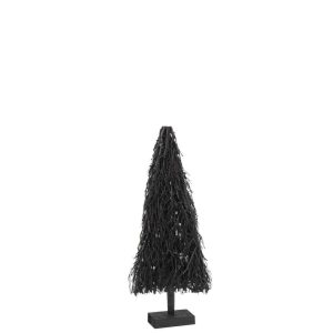CHRISTMAS TREE FLAT BRANCHES WOOD BLACK SMALL
