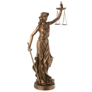LADY JUSTICE RESIN COPPER LARGE