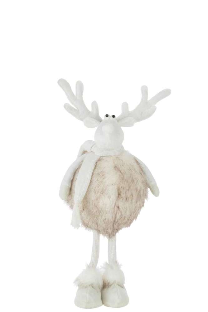 REINDEER STANDING POLY BEIGE MEDIUM