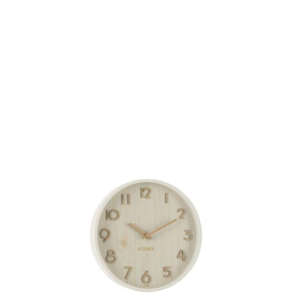 WALL CLOCK PLYWOOD/MDF WHITE SMALL