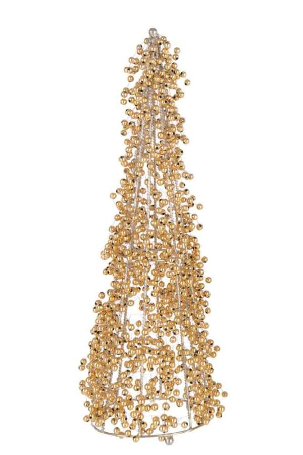 CONE BEADS ACRYLIC GOLD COLORED LARGE