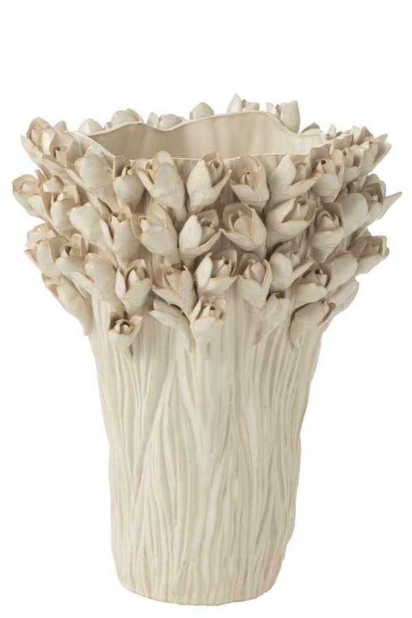 VASE AMBROSIA CERAMIC WHITE LARGE