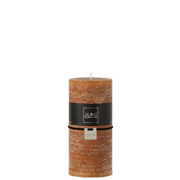 CYLINDER CANDLE  CARAMEL L52H