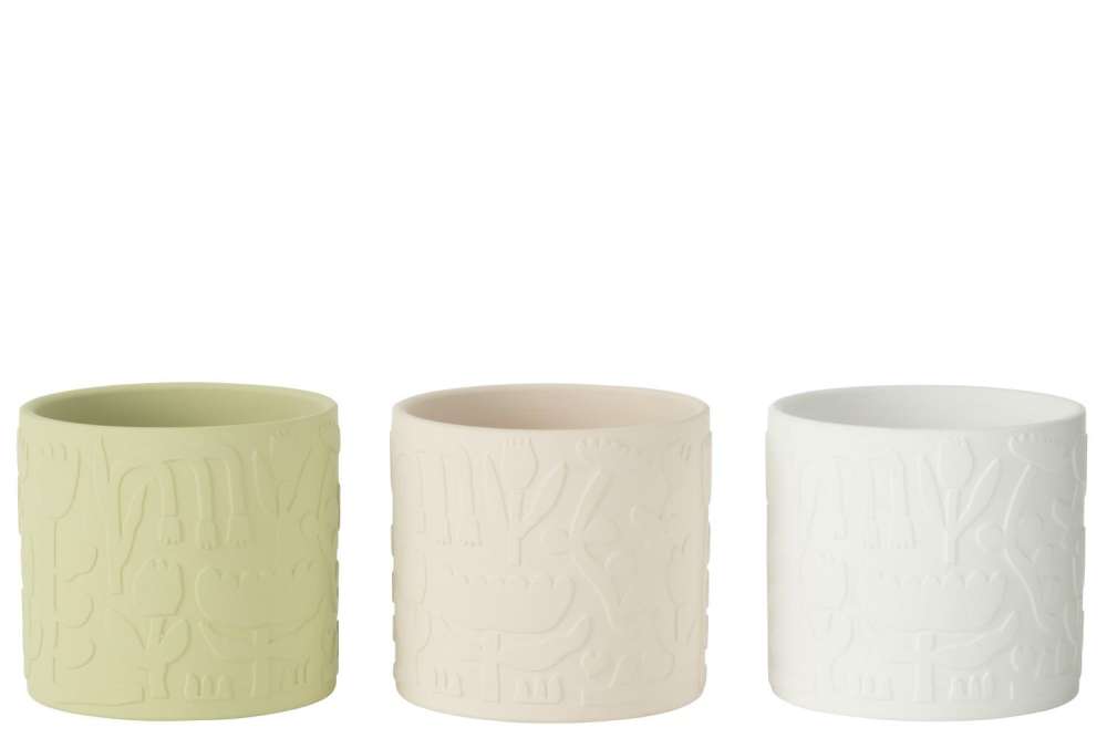 FLOWERPOT ALOHA TERRACOTA MIX LARGE ASSORTMENT OF 3