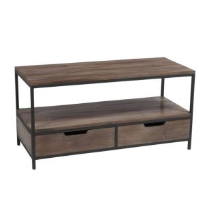 COFFEE TABLE WOOD/METAL BROWN+BLACK
