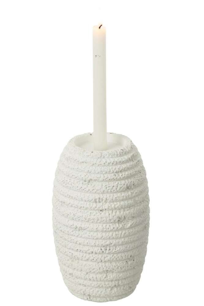 CANDLEHOLDER CRETA NARROW CEMENT WHITE