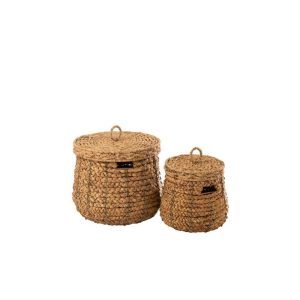 SET OF 2 BASKETS MAURICE WATER HYACINTH NATURAL