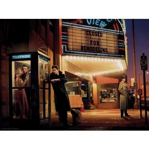 Elvis,Marilyn Monroe,James Dean-Midnight matinee- Canvas Bilde -  60x80 cm
