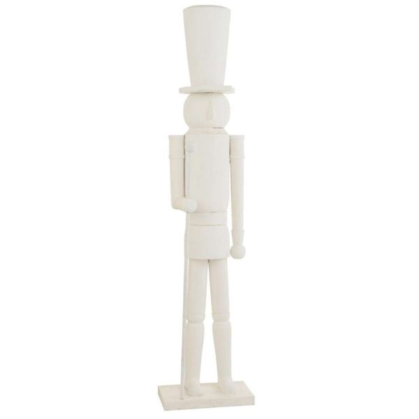 NUTCRACKER SNOW WOOD WHITE LARGE
