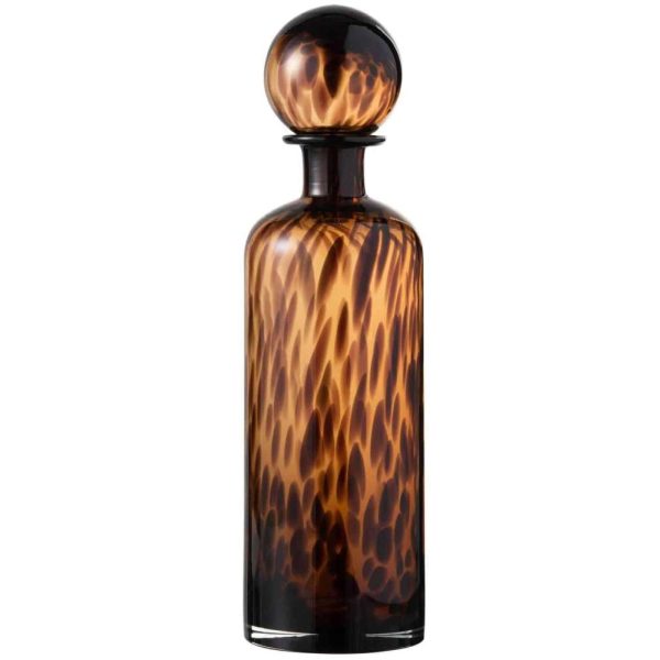 BOTTLE+STOP SPECK DECORATIVE GLASS BROWN/BLACK LARGE
