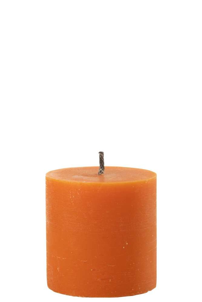 OUTDOOR CANDLE PILLAR PARAFFIN ORANGE SMALL-70HOURS