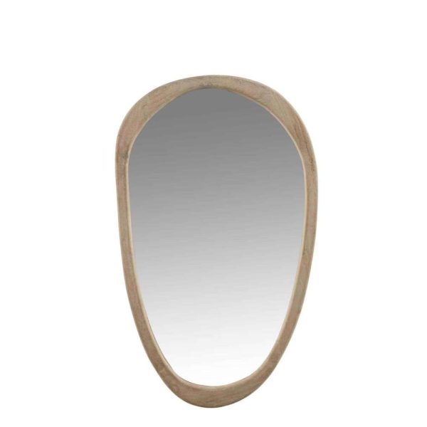 MIRROR IRREGULAR MANGO WOOD LARGE