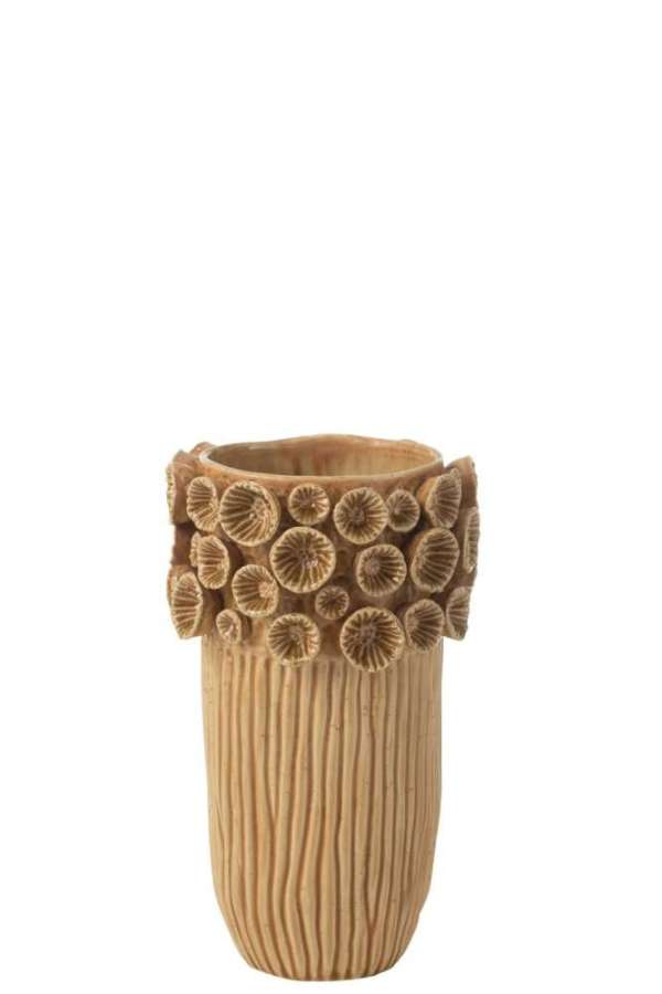 VASE CORAL HIGH CLAY OCHRE SMALL