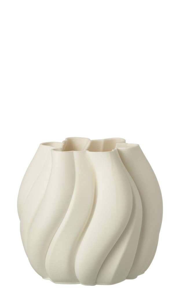 VASE 3D PRINTING IRREGULAR PORCELAIN WHITE
