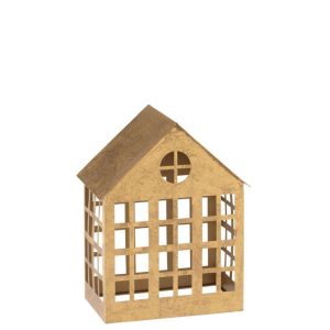 CANDLEHOLDER HOUSE DELTA IRON GOLD