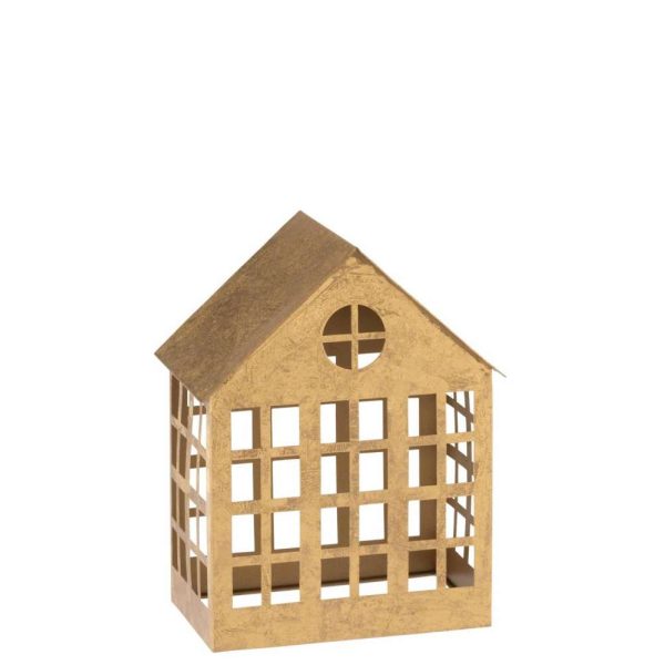 CANDLEHOLDER HOUSE DELTA IRON GOLD