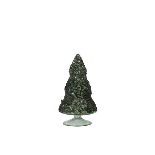 CHRISTMAS TREE SEQUINS SUGAR MATTE DARK GREEN MEDIUM
