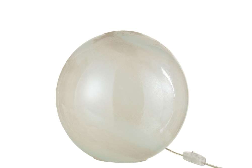 LAMP PEARL ROUND GLASS WHITE LARGE
