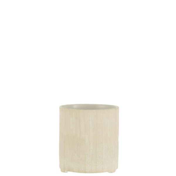 FLOWERPOT MARIA ROUND CERAMIC WHITE LARGE