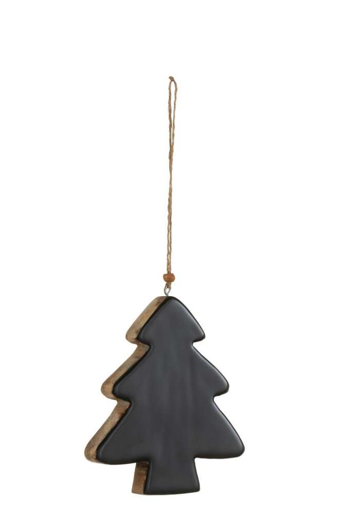 HANGER TREE WOOD BLACK LARGE