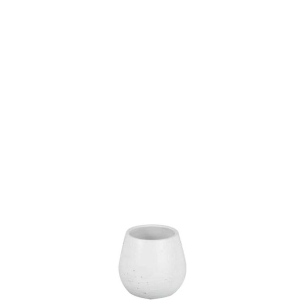 FLOWER POT REGULAR CERAMIC WHITE SMALL