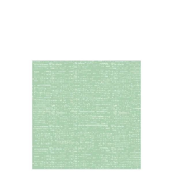 PACK 12 NAPKINS TEXTTILE TOUCH PAPER PASTEL GREEN LARGE