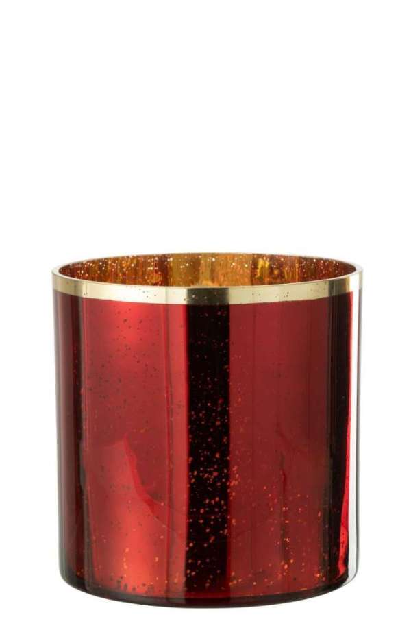 HURRICANE GOLD RIM GLASS RED EXTRA LARGE