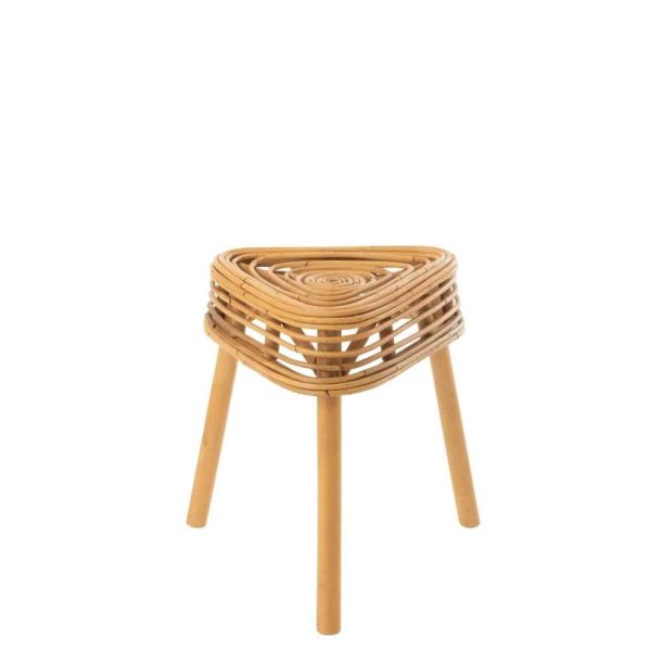 STOOL TRIANGLE RATTAN NATURAL