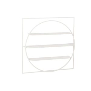 WALL SHELF NEWS METAL WHITE