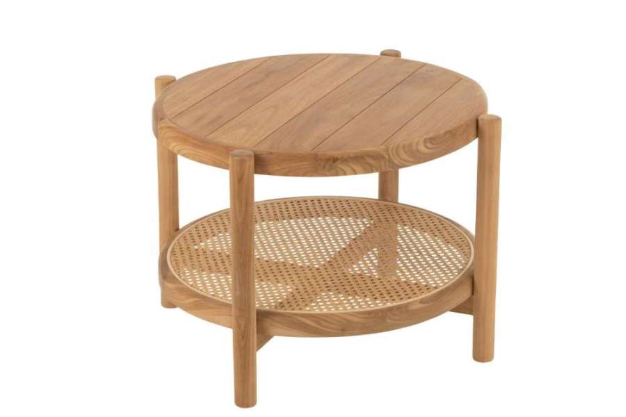 SIDE TABLE ROUND TEAK NATURAL
